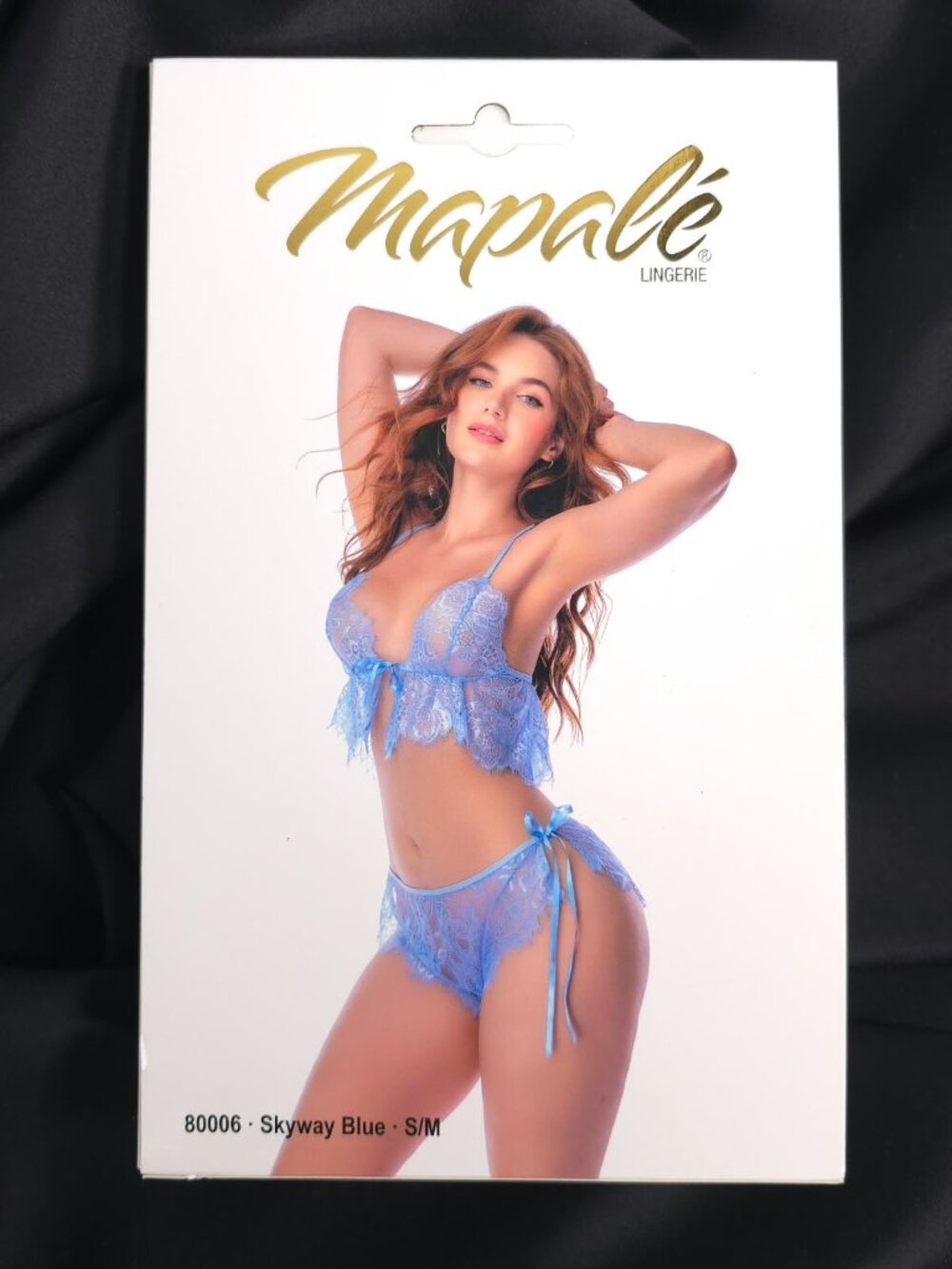 Mapalé Skyway Blue Lace Bralette Short Set S/M 80006
